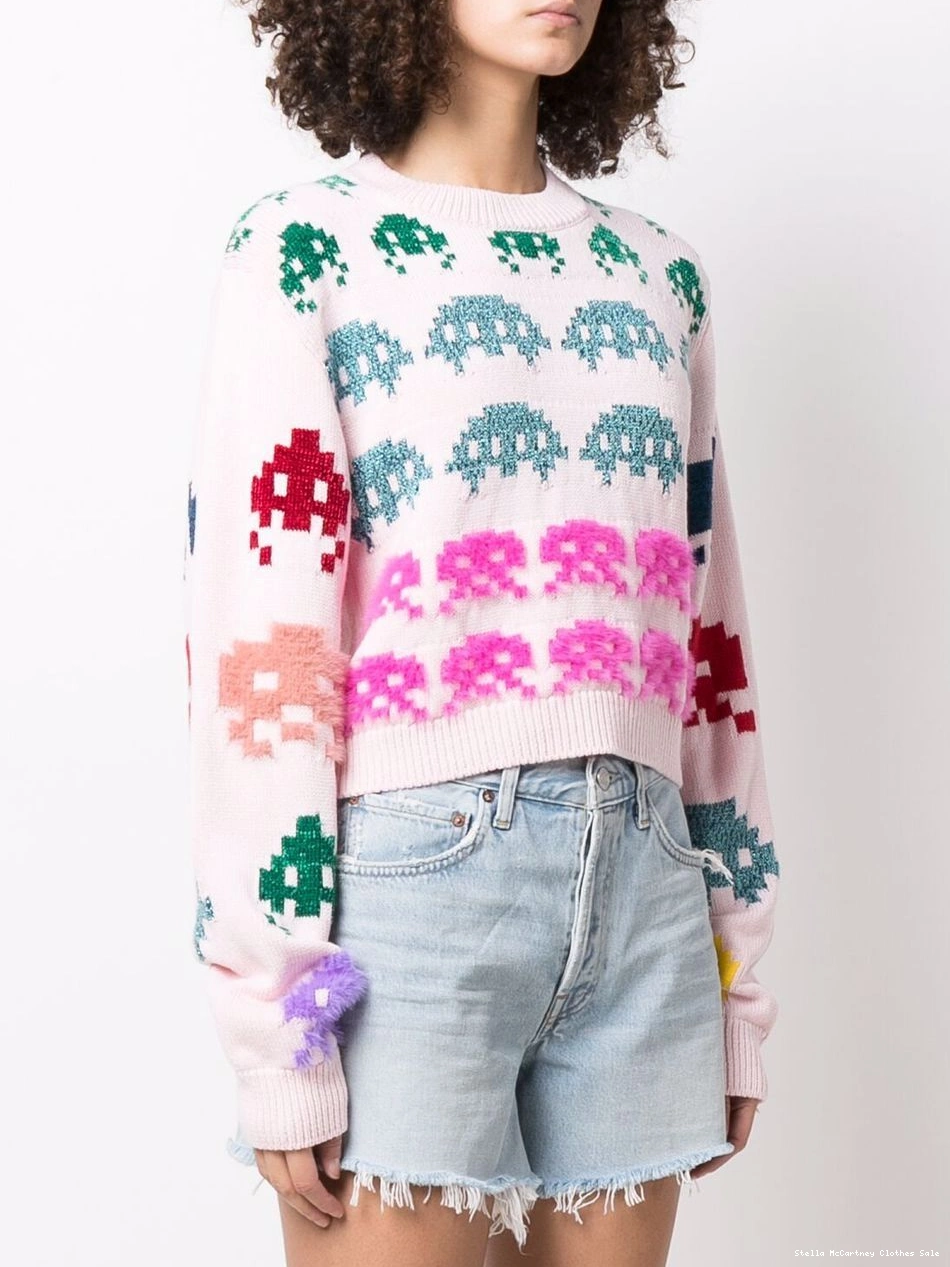 Affordable knitted Stella McCartney Women Pacman-intarsia jumper 0706